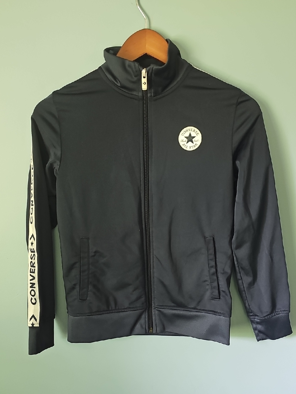 Converse Kids Navy Blue Full Zip Up Jacket with Pockets Size 10/12